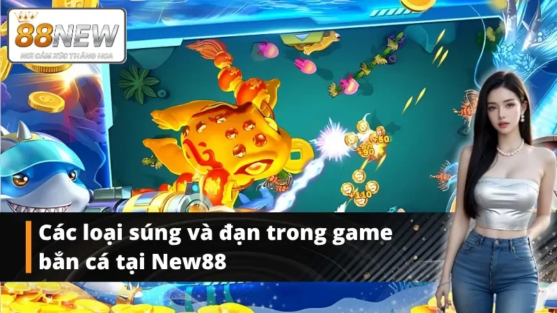 Một số loại súng và đạn trong game bắn cá xèng tại nhà cái New88